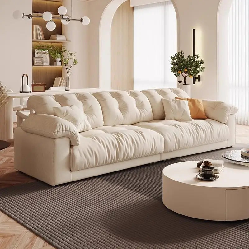 Nordic Modern Living Room Sofa Luxury Designer Fluffy Loveseat Lazy Sofa Lounge Cloud Divano Da Soggiorno Furniture Home - Clikcy