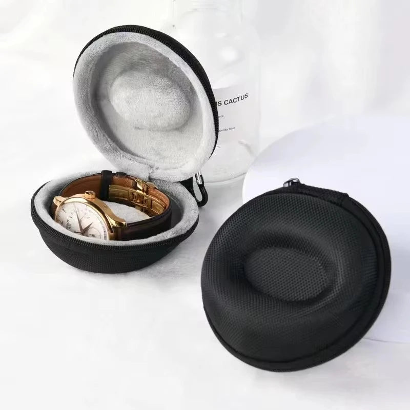 Portable EVA Single Watch Travel Case Watch Storage Organizer Box Watch Holder Waterproof for Smartwatches Zippered Container - Clikcy