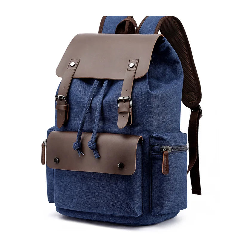 NEW Men's Backpack Vintage Canvas Backpack School Bag Men's Travel Bags Large Capacity Backpack Laptop Backpack Bag High Qualit - Clikcy