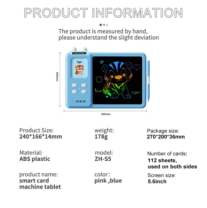 Talking Flash Cards Writing Tablet Educational Speech Toys for 3-8 Years  text education writing tablet  cards writing birthday - Clikcy