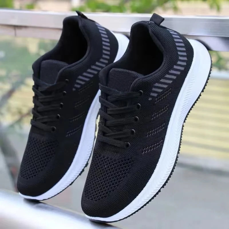 Men's casual light mesh sports shoes summer breathable cool running shoes fashion soft sole comfortable non slip male'ssneakers - Clikcy
