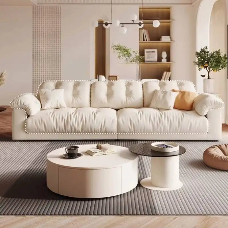 Nordic Modern Living Room Sofa Luxury Designer Fluffy Loveseat Lazy Sofa Lounge Cloud Divano Da Soggiorno Furniture Home - Clikcy