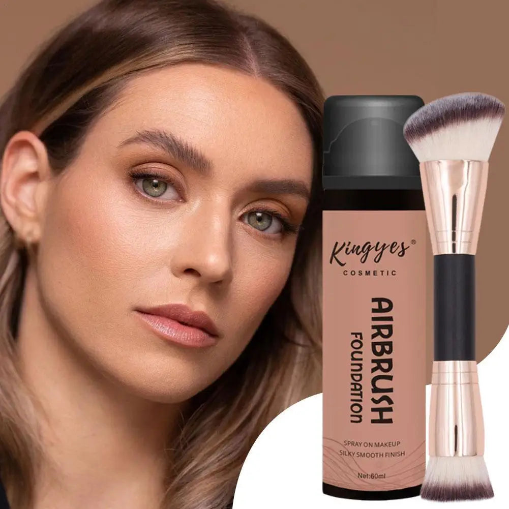 Airbrush Spray Foundation Full Coverage Oil Control Liquid Foundation Face Correcting Toner Matte Moisture Brighten Concealer - Clikcy