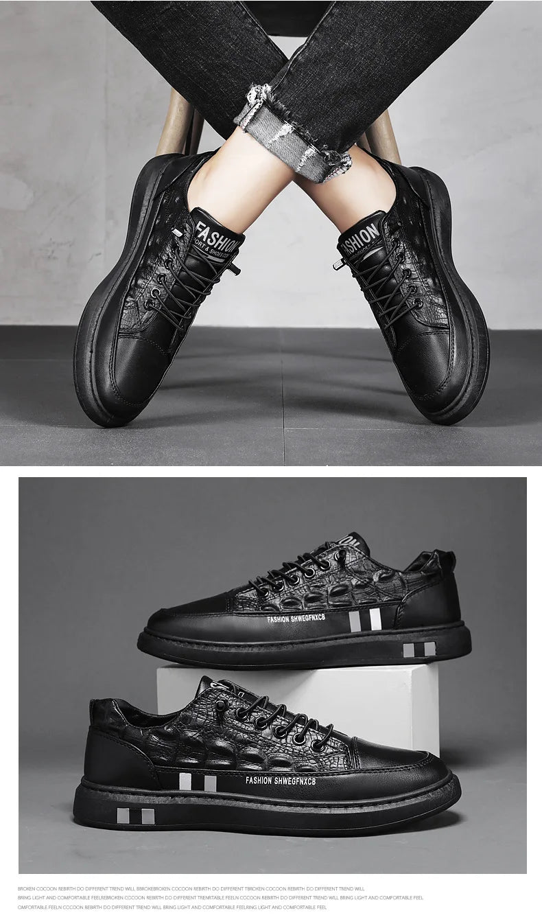 Men's Flats Shoes Luxury Men's Sneakers Spring Autumn 2024 Outdoor Sport Shoes for Men Fashion Vulcanized Shoe Tenis Para Hombre - Clikcy