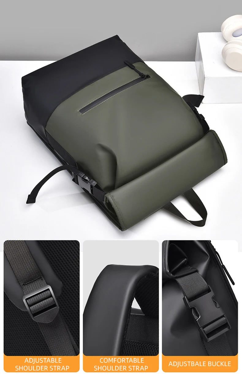 Travel Backpack Outdoor Camping Hikking Climbing Duffel Bag Sport Fitness Rucksack Casual Folding Rolling Mouth Double Knapsack - Clikcy