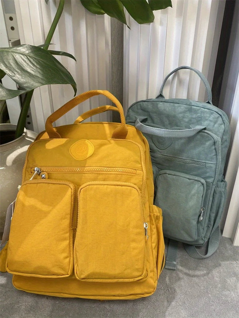 Large Capacity Backpack for Women Multi-pockets Nylon Women's Bag Causal Waterproof School Bags Laptop Backpack Stylish Backpack - Clikcy