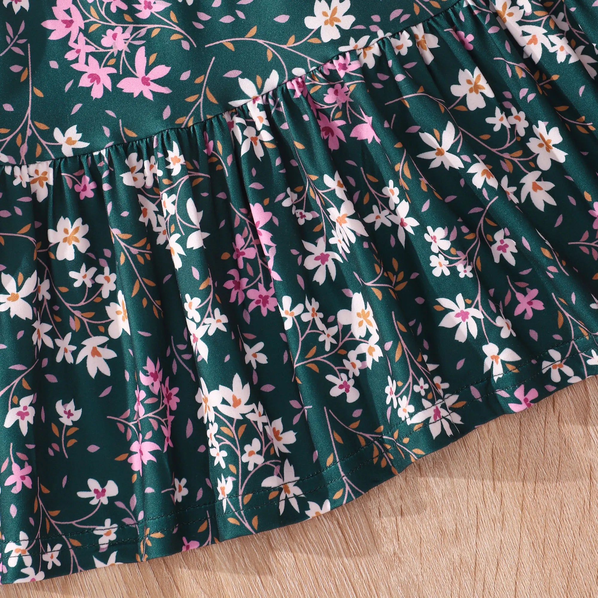 2pcs Girls Crop Cami Tops & Flowers Graphic Ruffled Hem Skirt Set Kids Summer Clothes - Clikcy