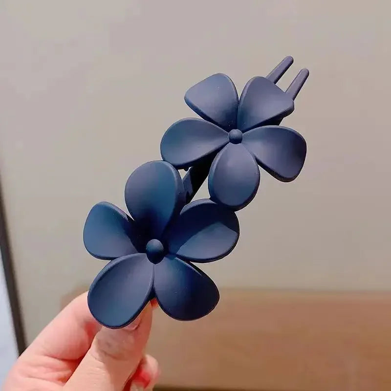 New Hair Clips Accessories Elegant Fashion Frosted Butterfly Flower Barrettes Women Simplicity Hairpins Simple Duckbill Headwear - Clikcy