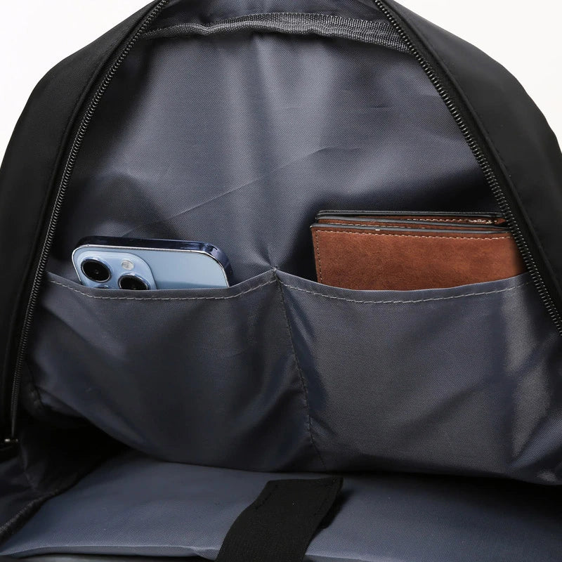 1 14 Inch Large Capacity Leisure Schoolbag Sports Simple Men And Women Universal Computer Backpack With Pendant - Clikcy