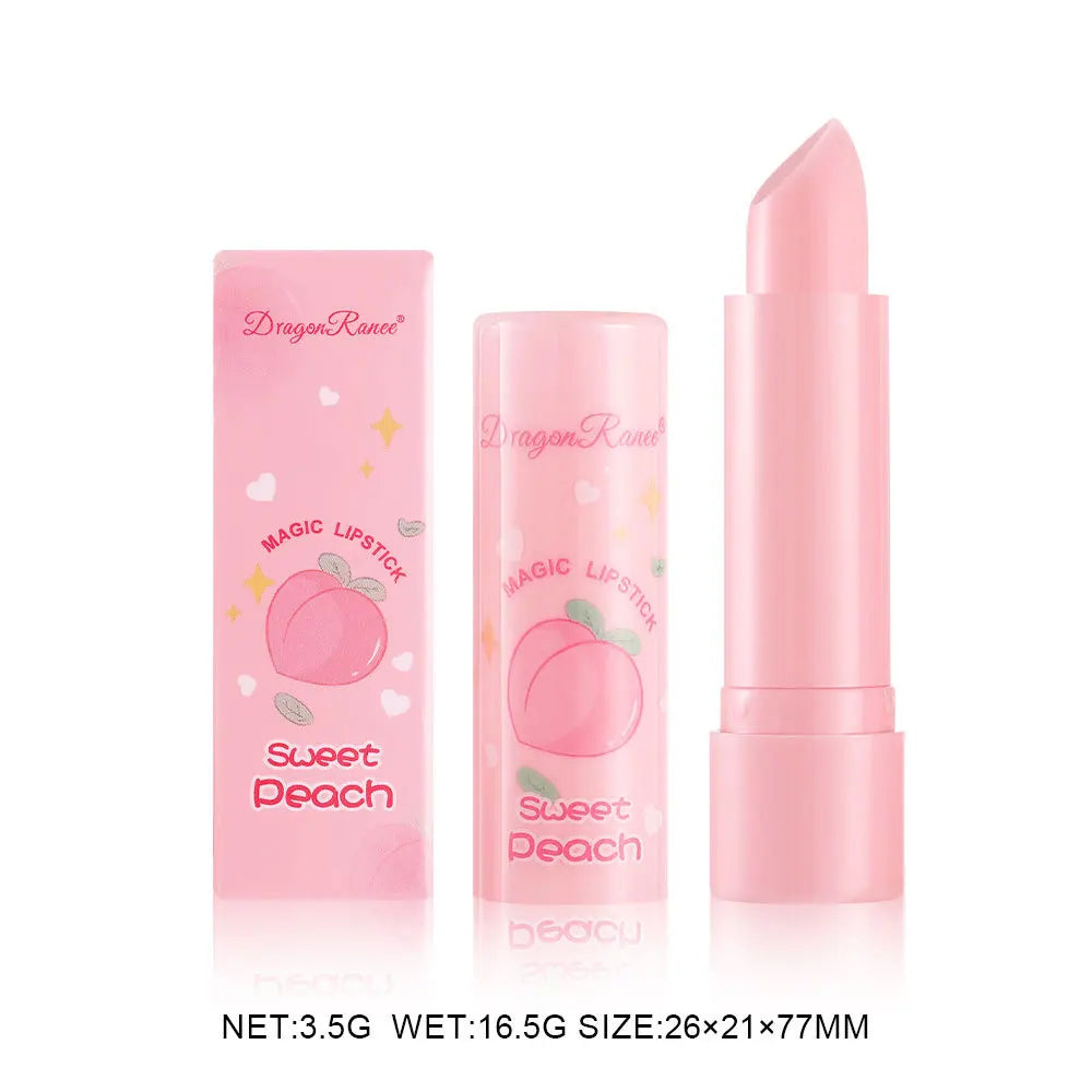1PC Color Changing Lip Balm Temperature Change Tinted Lipstick Peach Moisturizing Lasting Waterproof Makeup Lip Care Cosmetics - Clikcy
