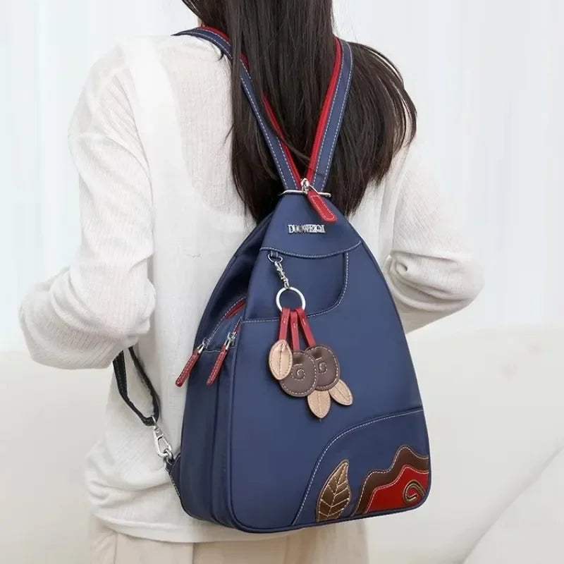 Casual Solid Nylon Designer Style Backpacks for Women 2025 High Quality Simple Versatile Commute Hot Trendy Sweet School Bags - Clikcy