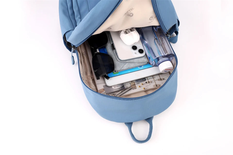 Waterproof Nylon Back Pack Women Multi Pockets Backpacks for Student Daypack Big School Bag Ladies Large Capacity Travel Bag - Clikcy