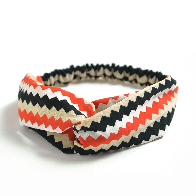 2024 Fashion Women Girls Bohemian Hair Bands Print Headbands Vintage Cross Turban Bandage Bandanas HairBands Hair Accessories