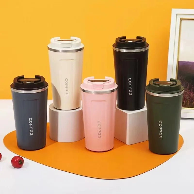380/510ML Travel Stainless Steel Coffee Cup Thermal Mug Leak-Proof Thermos Bottle Tea Coffee Mug Vacuum Flask Insulated Cups Hot - Clikcy