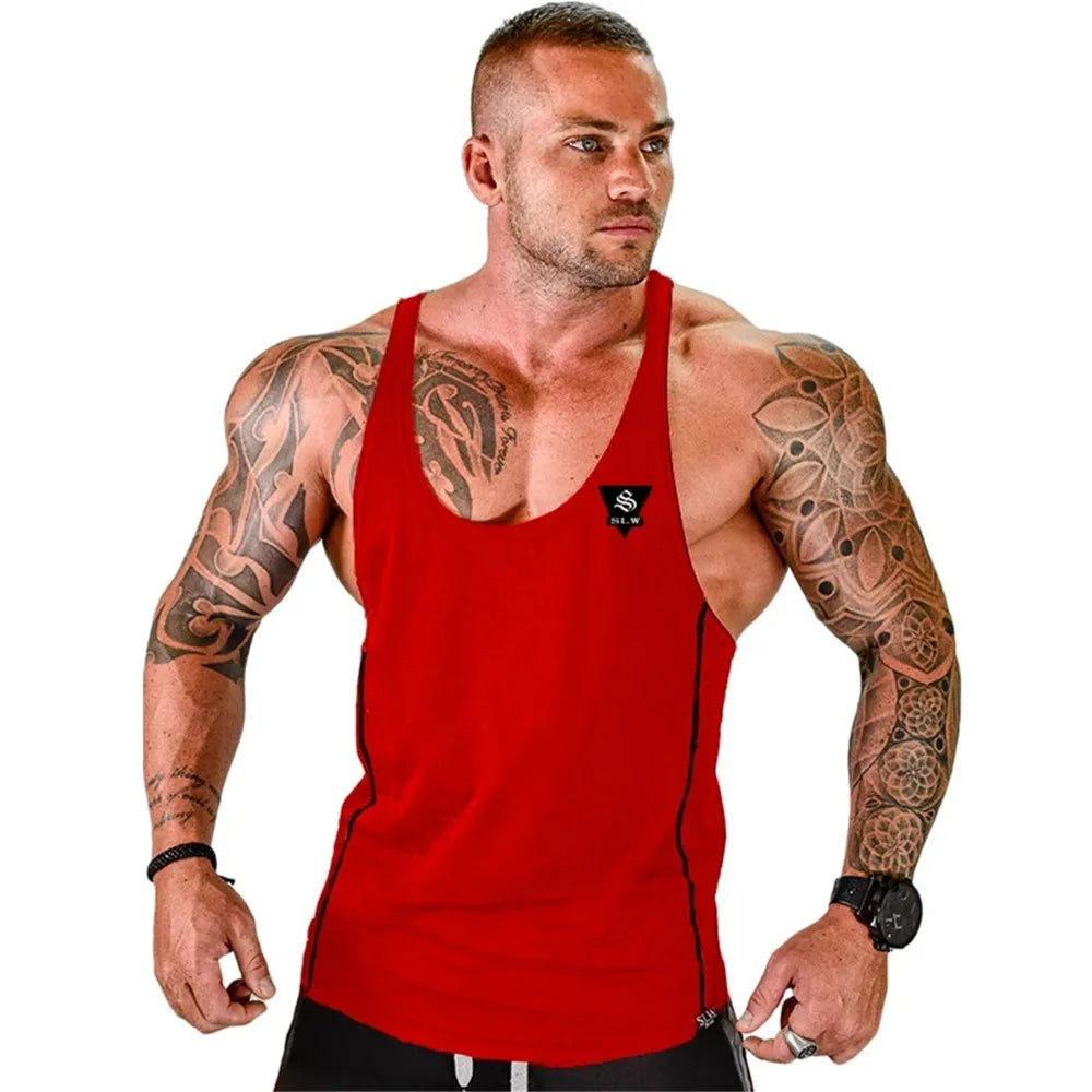 Mens Bodybuilding Tank top Gyms Fitness sleeveless shirt 2025 New Male Cotton clothing Fashion Singlet vest Undershirt Hombre - Clikcy