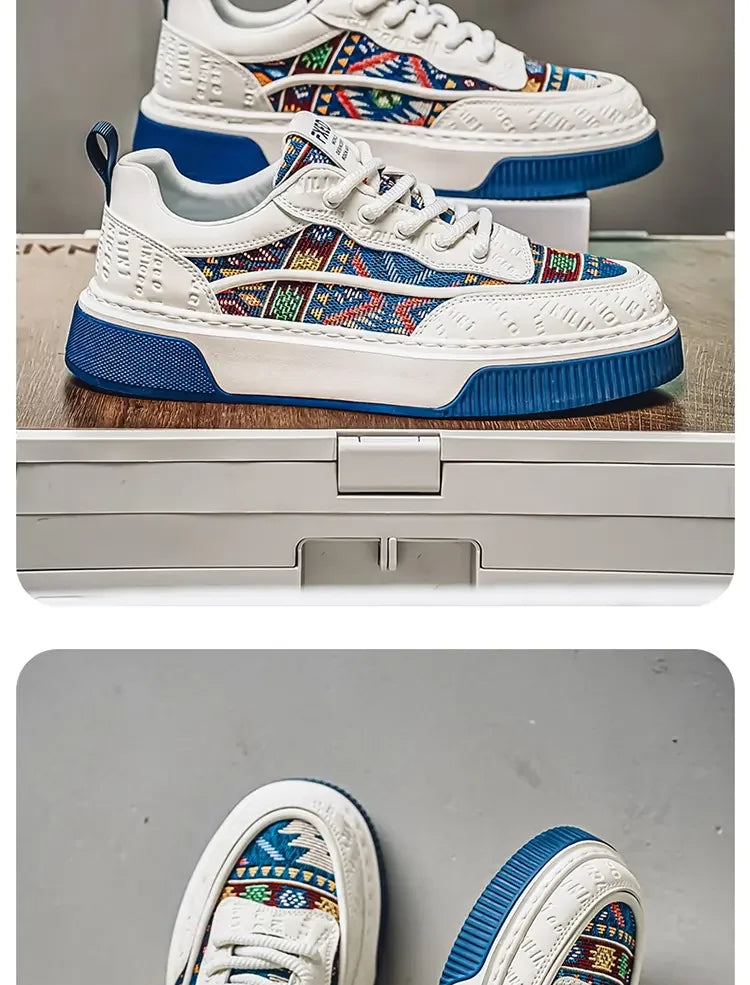 Men's Shoes 2025 New Trend Printed Fashion Shoes All Kinds of High Sense Board Shoes Daily Wear Street Casual Shoes - Clikcy