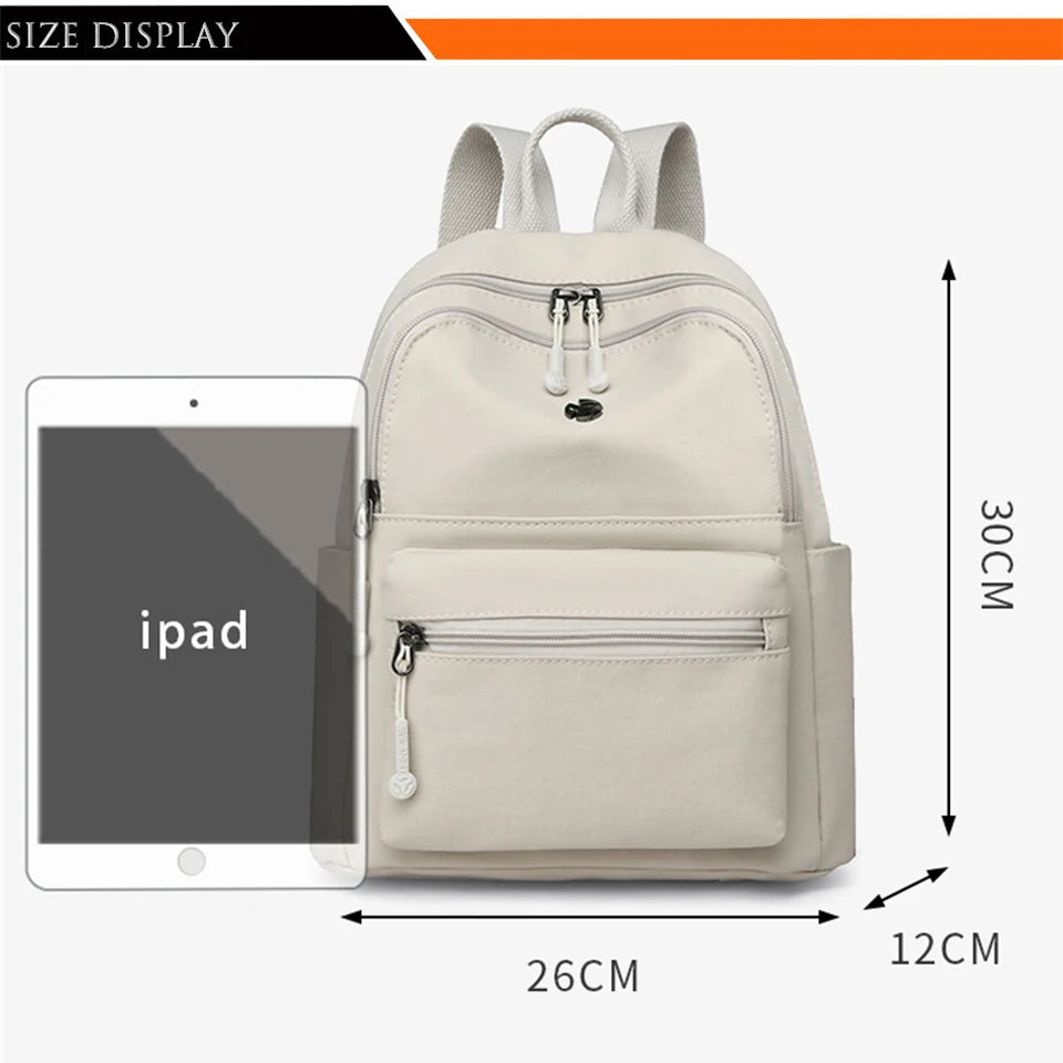 Casual Multi Pockets Backpacks for Women Waterproof Nylon Daypack Women Lightweight Back Pack Ladies Large Capacity Travel Bags - Clikcy