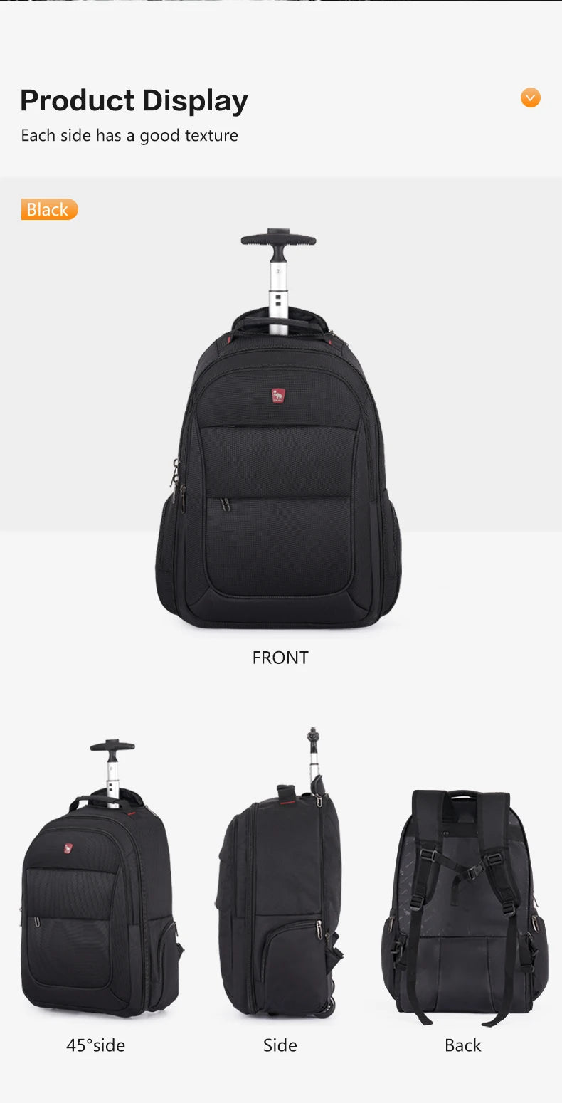 OIWAS Travel Bag on Wheels Men's Trolley Backpack Business Large Capacity Gym Sport Bags Travel Luggage Sets For Women Teens - Clikcy