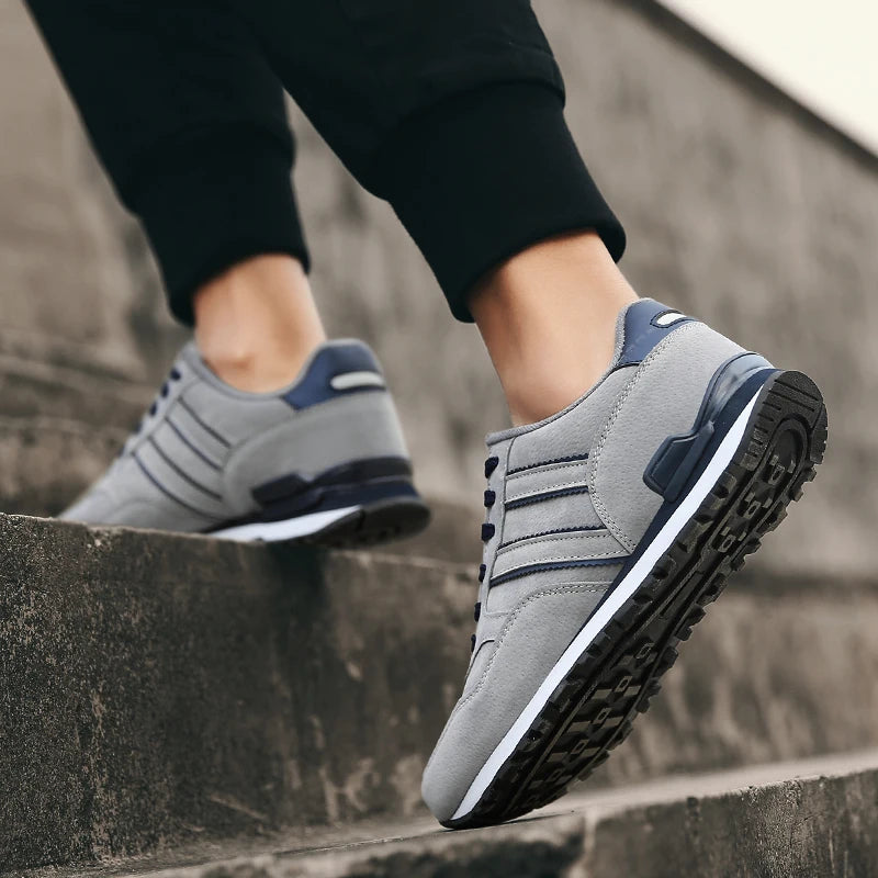 Artificial Leather Men Causal Shoes Male Spring Men Casual Light Shoes Sneakers Lac-up Flats Breathable Outdoors Sapato - Clikcy