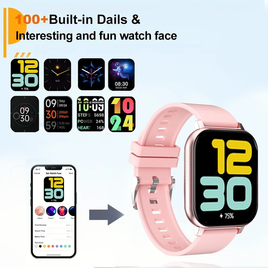 Children's boy and girl smartwatches, Music players, pedometers, High-definition touch screens, Puzzle games, Wireless calling - Clikcy