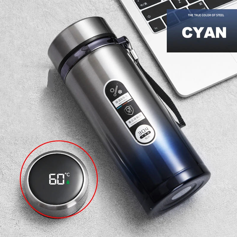 500ML-1Liter Stainless Steel Thermos Bottle with LED Temperature Display Sus304 Tea Water Bottle Vacuum Flask Portable Cups - Clikcy