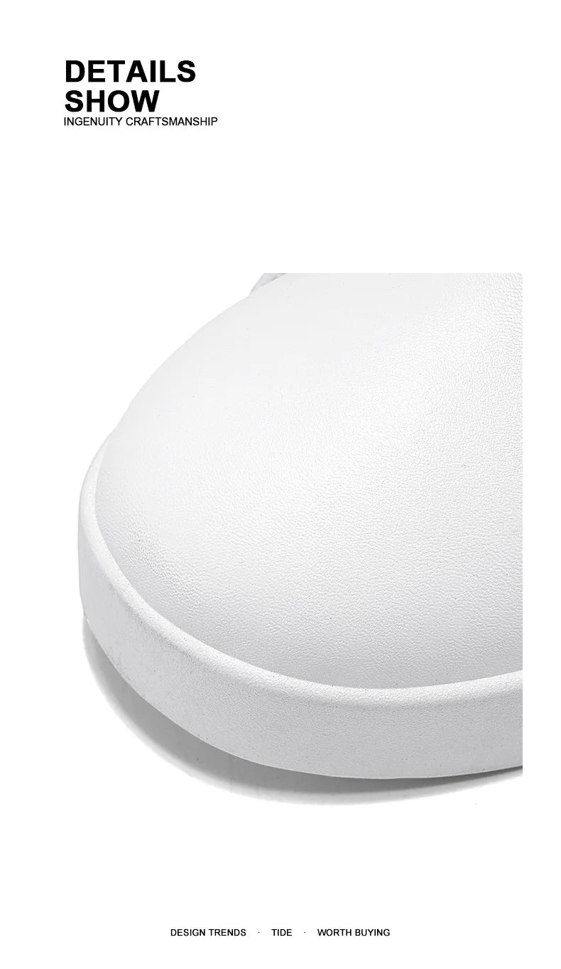 HKDQ Classic Black Sneakers For Men Fashion Design Leather Casual Sneakers Man Street Style Comfortable Men's Skateboard Shoes