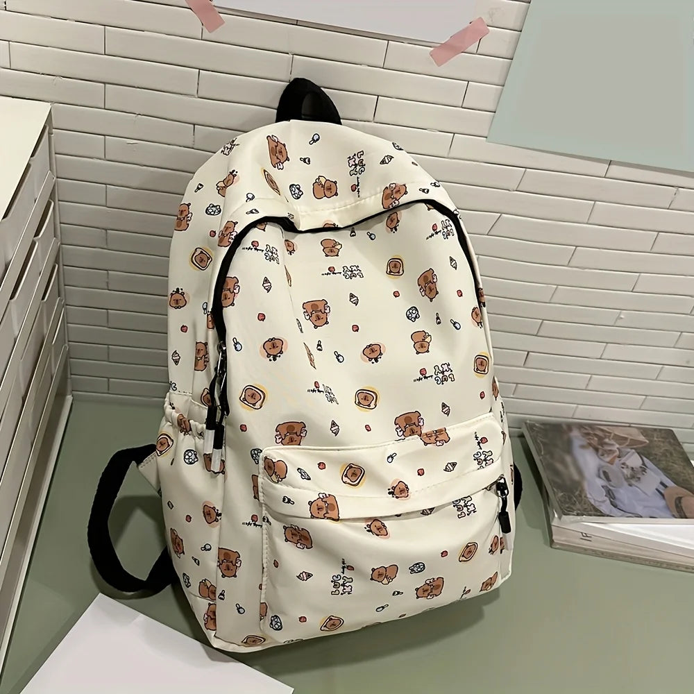 Instagram Cute Cartoon Printed Backpack Harajuku Ulzzang Japanese Soft Girl Bag Girl Backpack - Clikcy