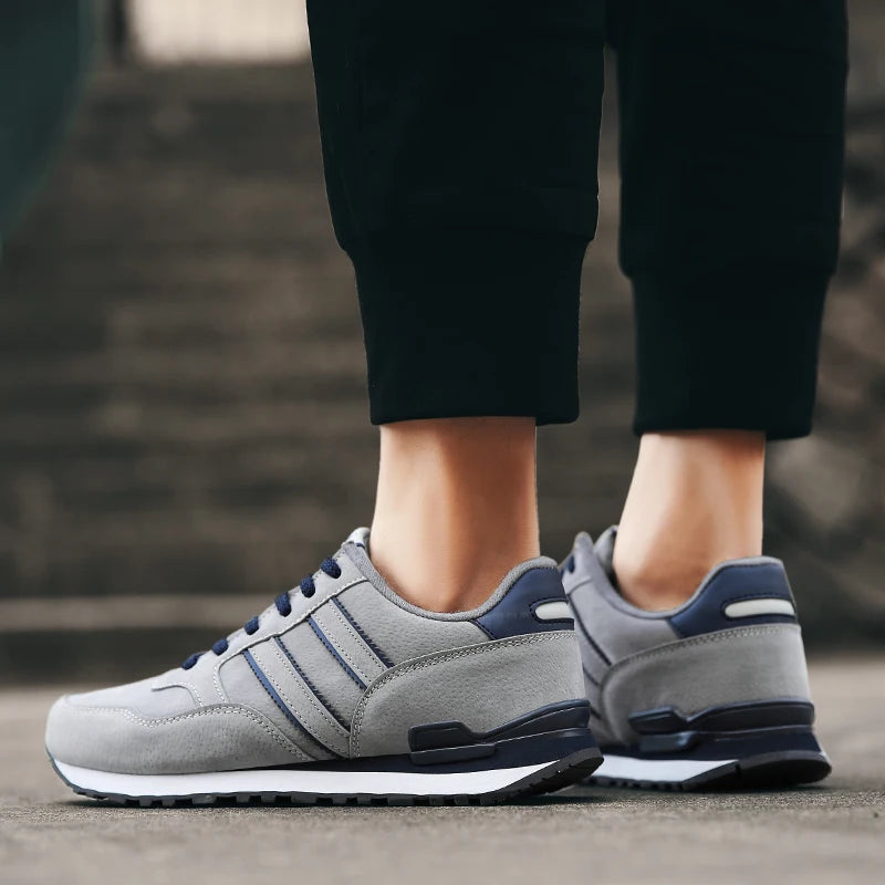 Artificial Leather Men Causal Shoes Male Spring Men Casual Light Shoes Sneakers Lac-up Flats Breathable Outdoors Sapato - Clikcy