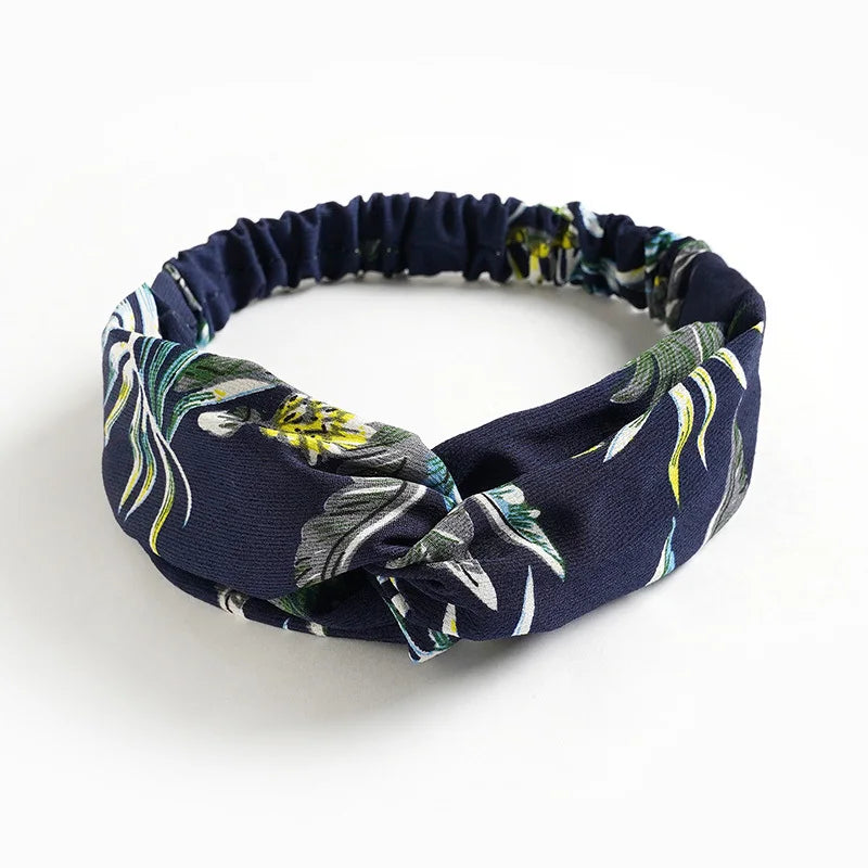 2024 Fashion Women Girls Bohemian Hair Bands Print Headbands Vintage Cross Turban Bandage Bandanas HairBands Hair Accessories - Clikcy