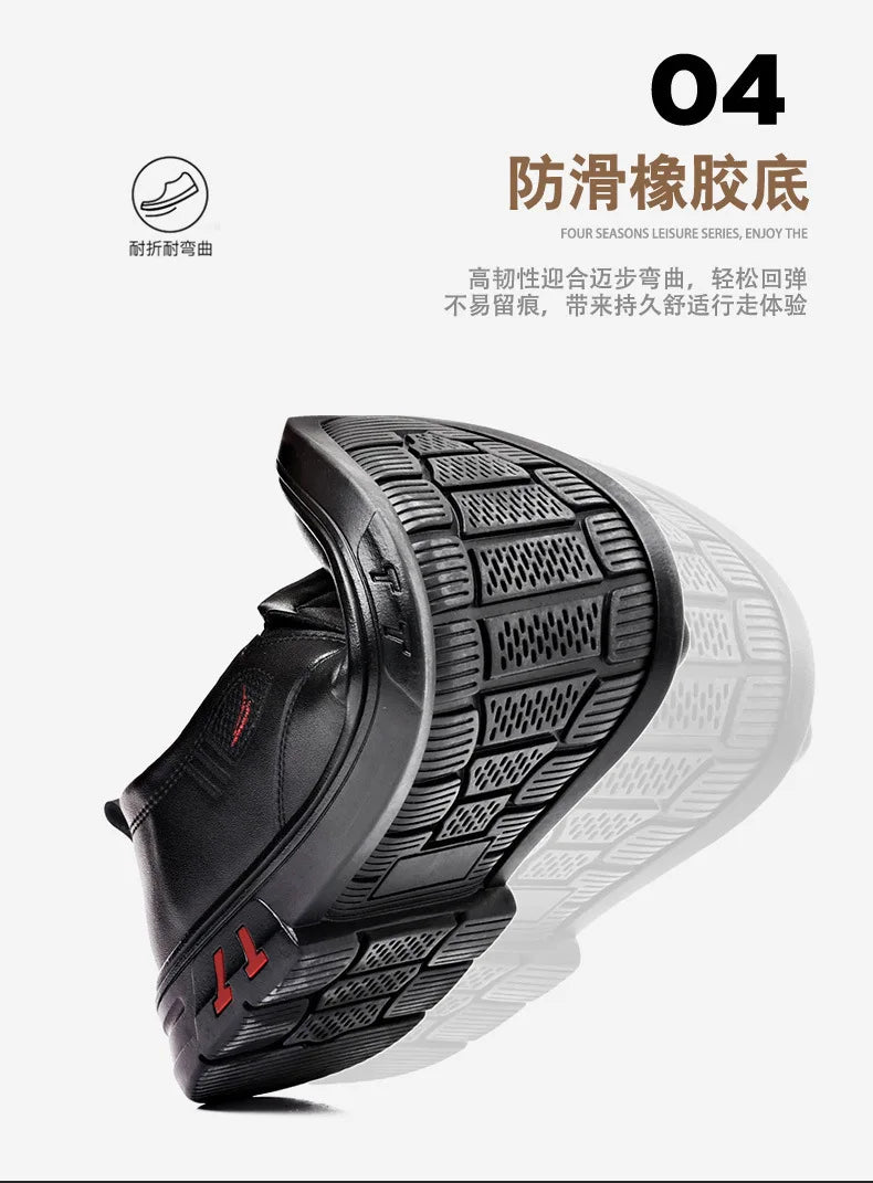 Men's Cow Leather Shoes Genuine Leather Handmade Business shoes Round Toe Casual Loafers Comfortable Man footwear Zapatos Homme