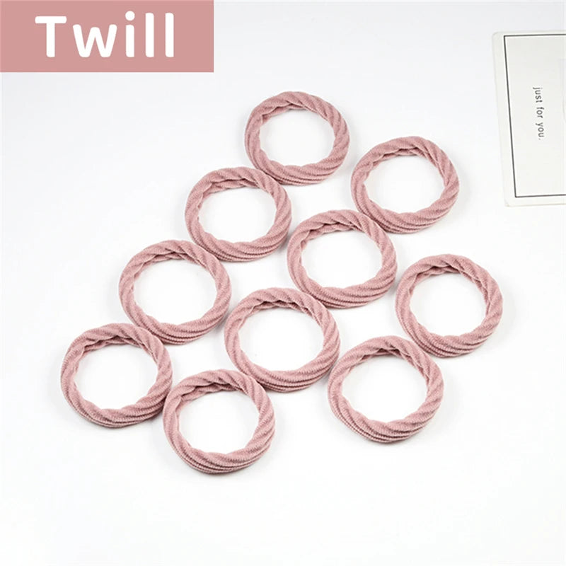 10PCS Women Girls Simple Basic Elastic Hair Bands Ties Scrunchie Ponytail Holder Rubber Bands Fashion Headband Hair Accessories