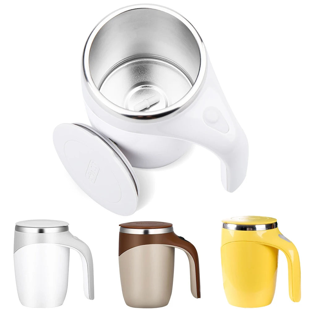 Automatic Stirring Cup Mug Rechargeable Portable Coffee Electric Stirring Stainless Steel Rotating Magnetic Home Drinking Tools