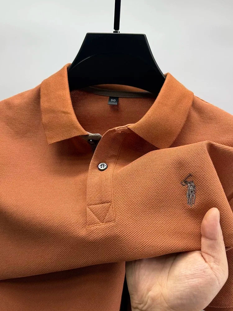 High end brand 100% cotton short sleeve polo shirt men's summer fashion designer new Paul pony embroidery casual golf T-shirt - Clikcy