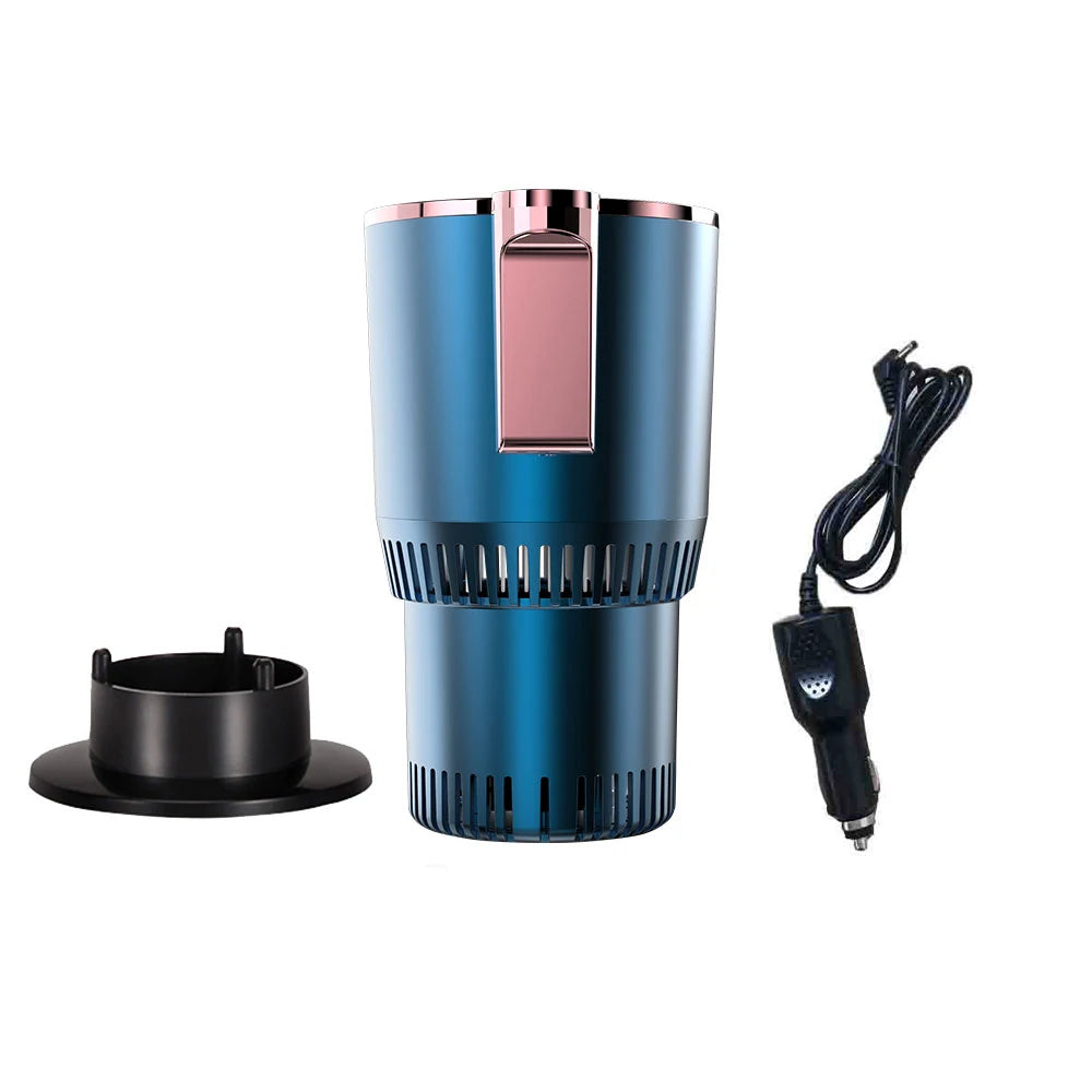 12V Car Cold Hot Cup Touch Screen Beverage Can Smart Digital Display Car Cup Holder Cooler Heater Home Camping Travel Cup Holder - Clikcy