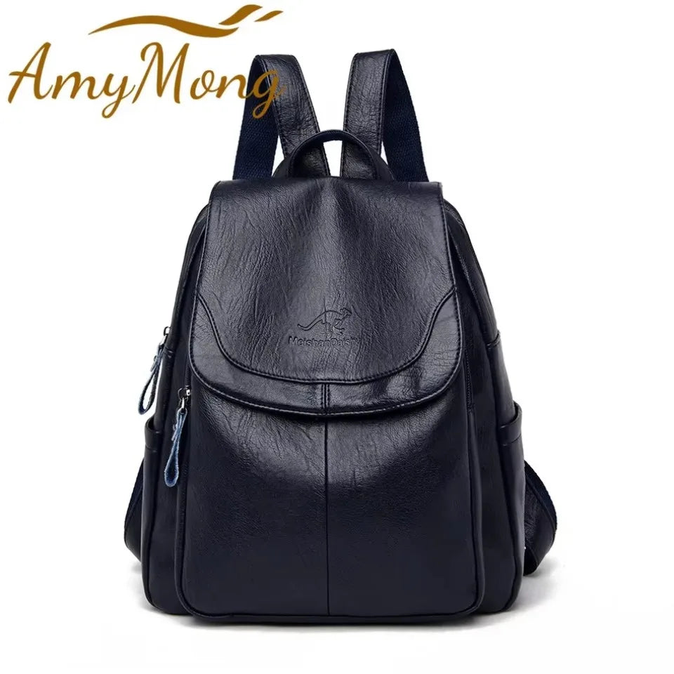 Large Capacity Travel Back Pack Rucksacks Mochila Women Backpack Female Leather Bagpack for Girl Ladies Sac A Dos School Bags - Clikcy