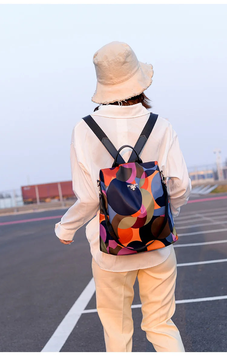 New Anti-Theft Fashion Backpack Women Casual Waterproof School Bags for Teenage Girl Multi-Function Shoulder Bag Travel Rucksack - Clikcy