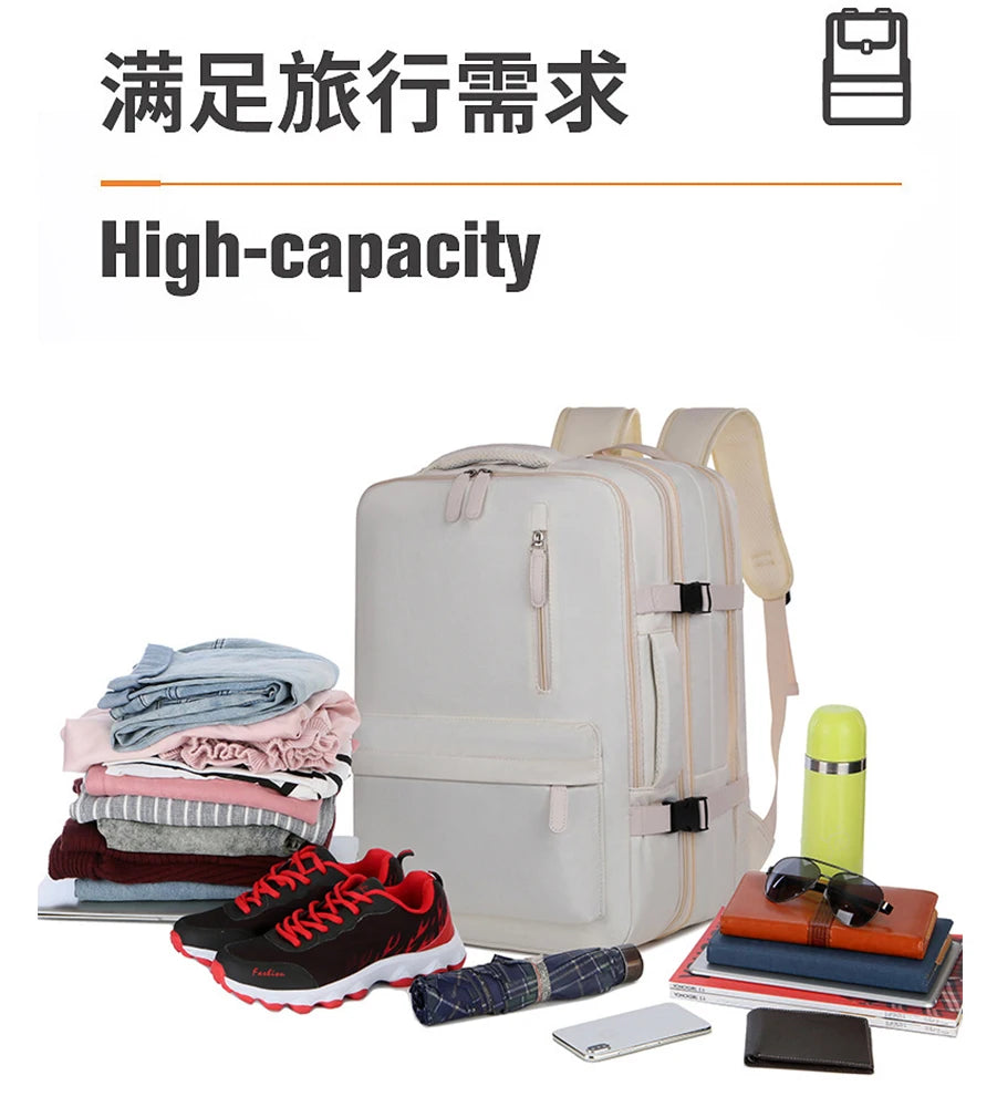 Buylor Easyjet 45x30x20 Travel Backpack Women Airplane Cabin Luggage Carry On 15" Laptop Backpack Large Capacity Flight Backpack - Clikcy