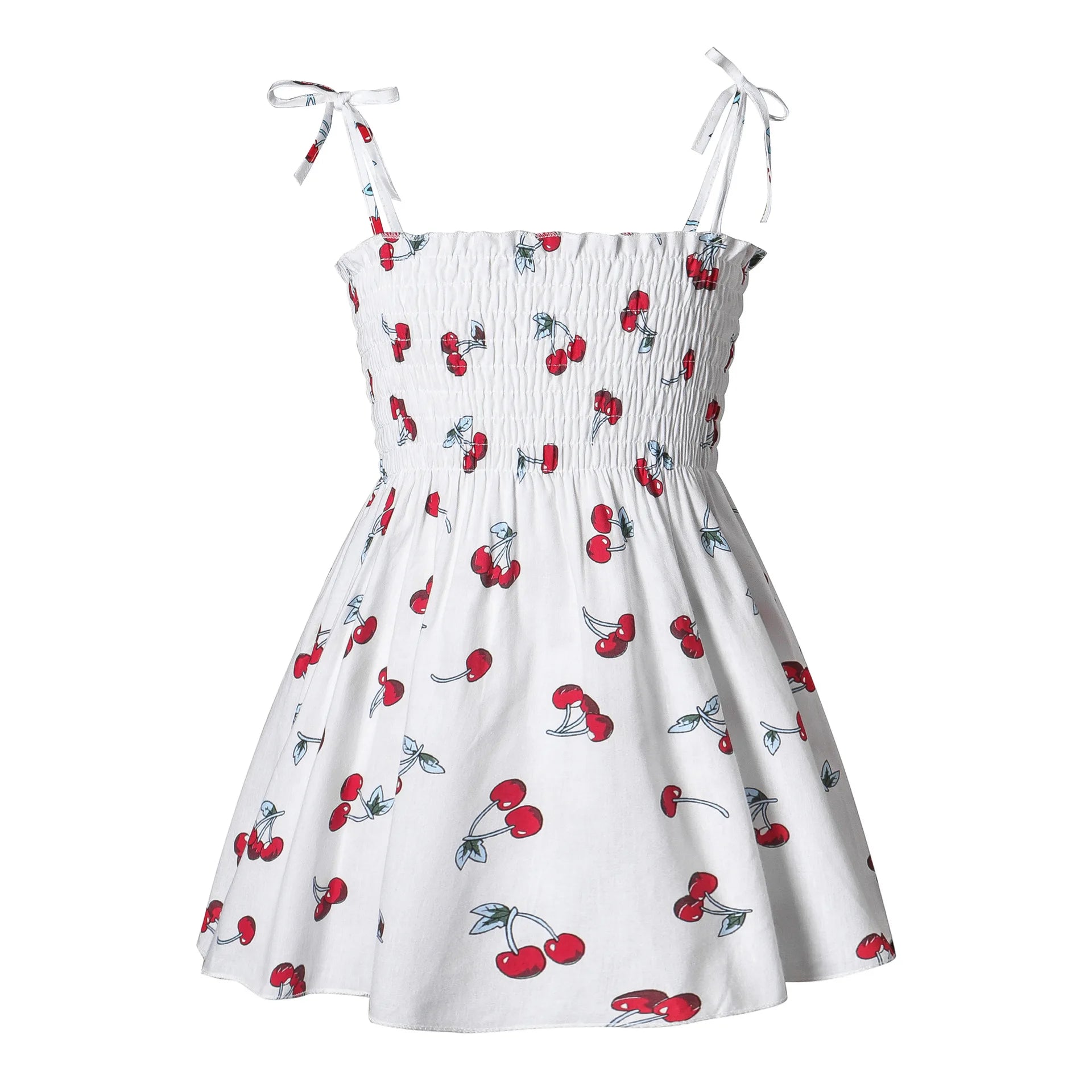 2025 Summer Girls Pure Cotton Print Dress For 2-6Years Children Fashion Floral Dress Kids  Suspenders Dress Casual Sundress - Clikcy
