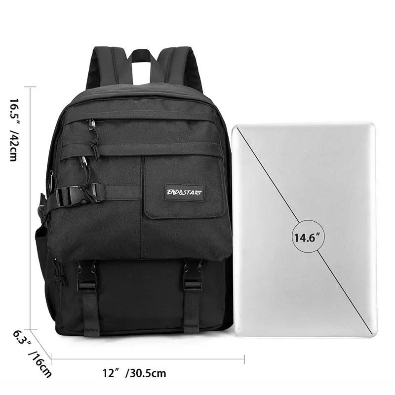Japanese Style Oxford Backpacks Men Large-capacity Outdoor Men's Backpacks Multiple Pockets Travel Back Bag Students Schoolbags - Clikcy