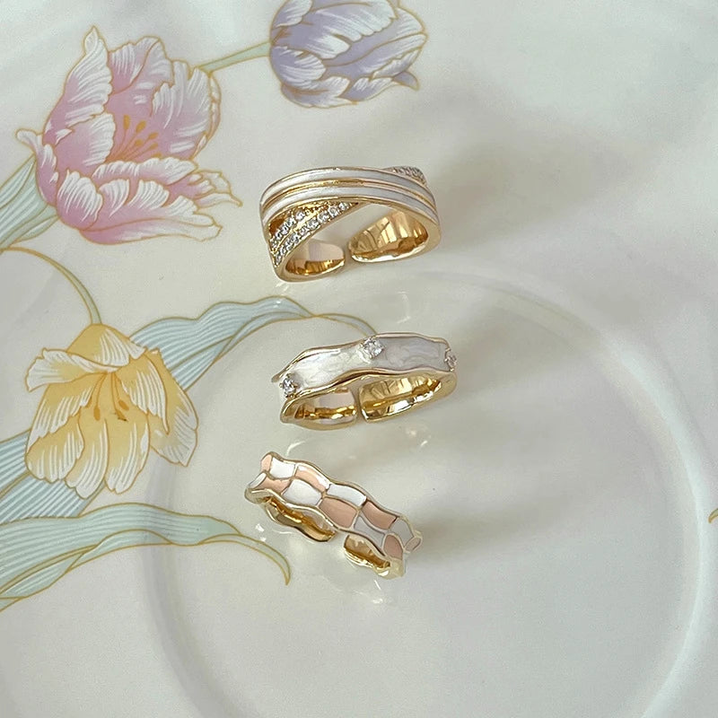 Pearl Ring Female Minority Design Advanced Sense Fashion Personality Adjustable Beimu Vintage Index Finger Ring Jewelry Gift - Clikcy