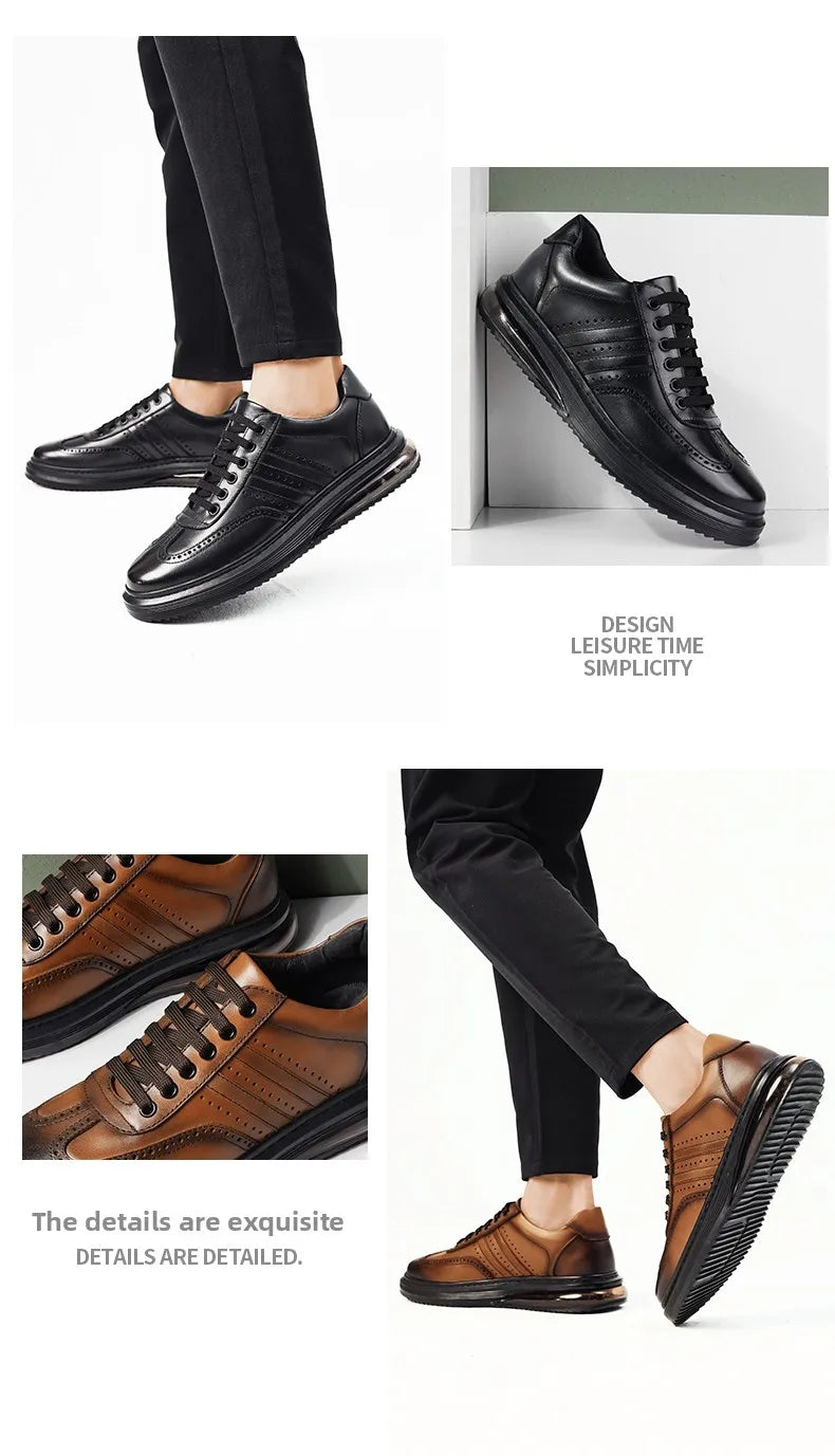 XIMO BULL Autumn Men's Casual Leather Shoes, Quality Men's Casual Sports Shoes, Business Outdoor Shoes, Men's Driving Work Shoes