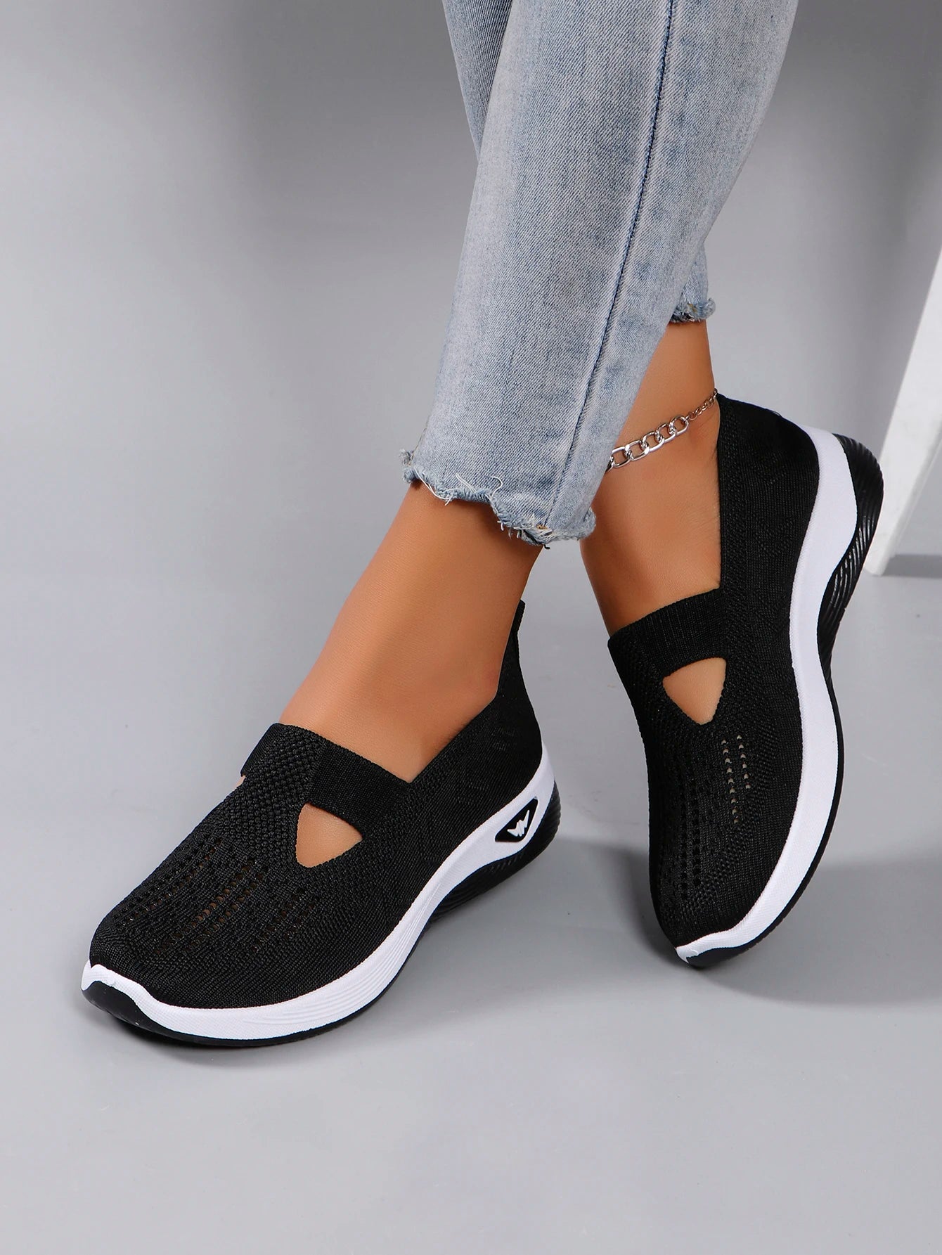 Spring new women's sports shoes, fashionable, breathable, lightweight, non-slip, wear-resistant, casual sports shoes, flat shoes - Clikcy