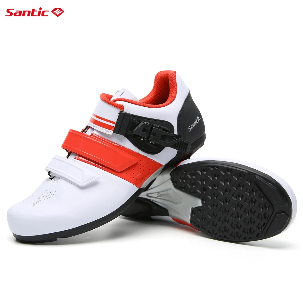 Santic Non-locking Cycling Shoes Rubber Sole Men's Outdoor Road Riding Bicycle Equipment Fashionable Biking Sport Sneakers 36-46 - Clikcy