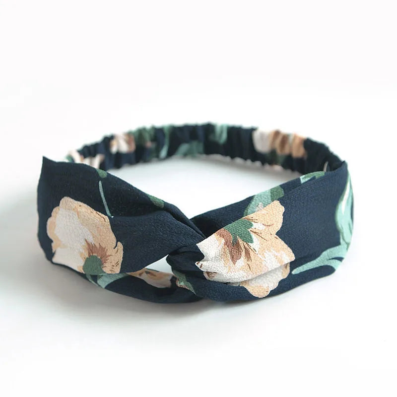 2024 Fashion Women Girls Bohemian Hair Bands Print Headbands Vintage Cross Turban Bandage Bandanas HairBands Hair Accessories