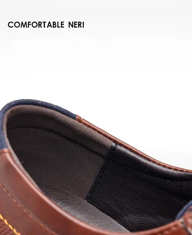 Men's Casual Leather Shoe Spring 2024 Men's Shoes Comfortable Silp on Work Shoes Male Soft Non-slip Loafers Summer Flat Shoe