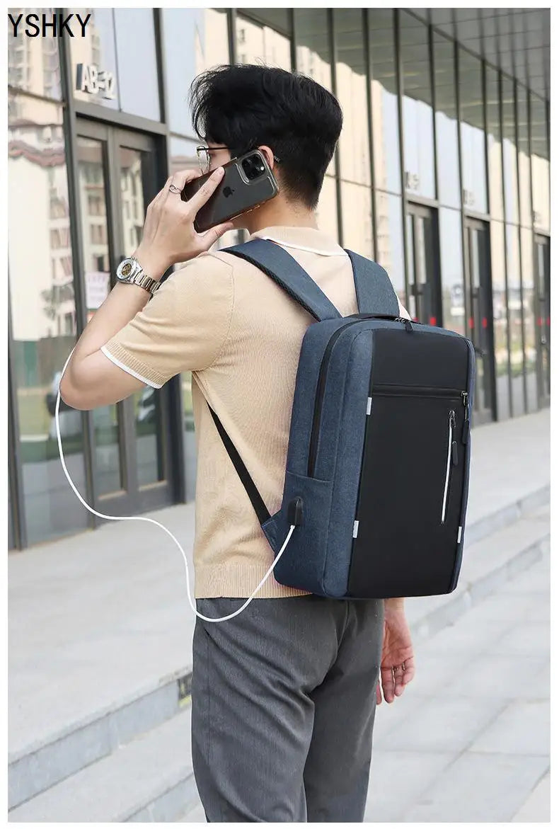 Women Fashion backpack soft leather multi-functional bag Polyester large capacity computer backpack