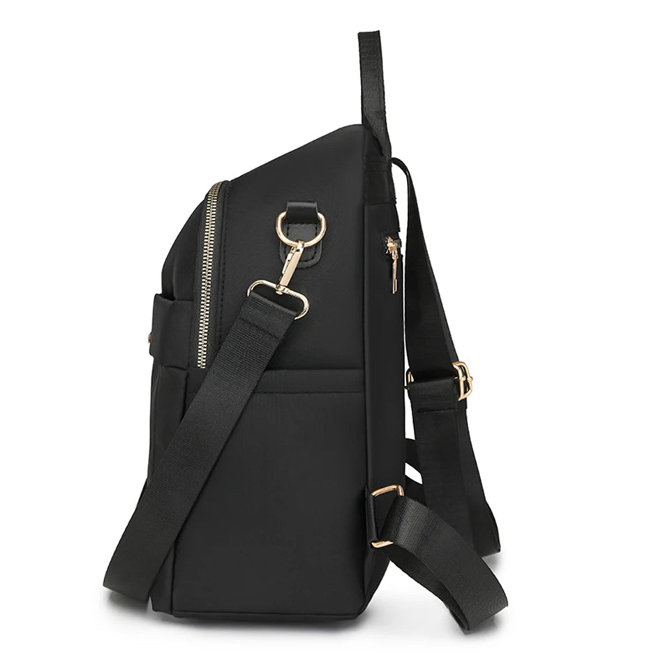 Simple Modern Backpack Women Waterproof Nylon Daypack Large Capacity School Bag Student Lightweight Back Pack Ladies Travel Bags - Clikcy