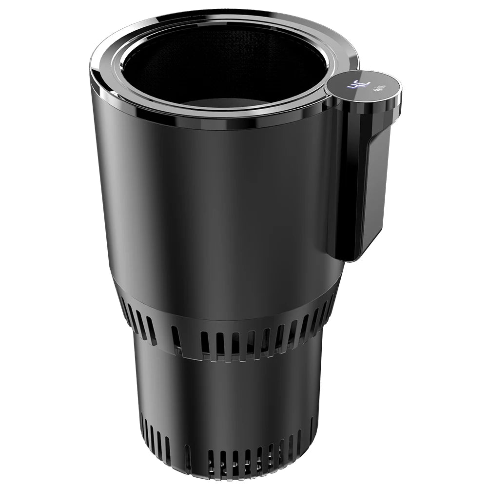 12V Car Office Cup Warmer Cooler with Temperature Display 2 In 1 Smart Beverage Mug Holder Car Smart Hot Cold Cup Drinks Holder - Clikcy