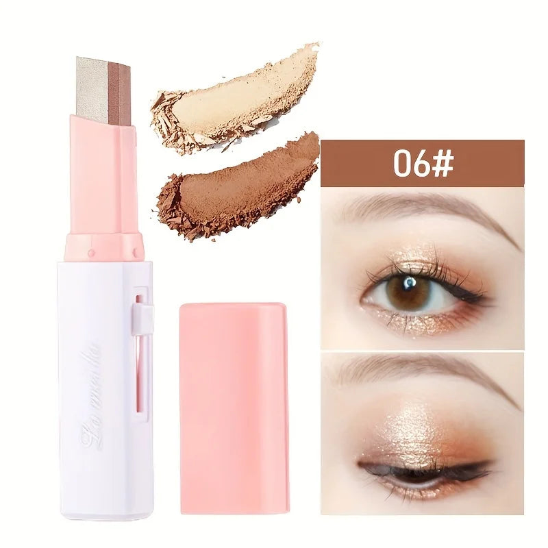 2 In 1 Pearly Highlighter Eyeshadow Stick Makeup Waterproof Long Lasting Glitter Eyeshadow Eyeliner Stick Eyes Makeup Cosmetics - Clikcy