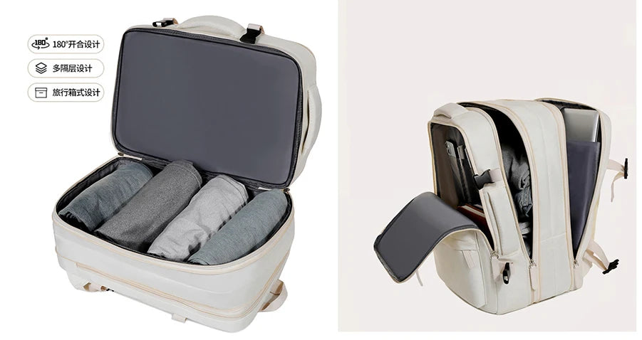 Buylor Easyjet 45x30x20 Travel Backpack Women Airplane Cabin Luggage Carry On 15" Laptop Backpack Large Capacity Flight Backpack - Clikcy